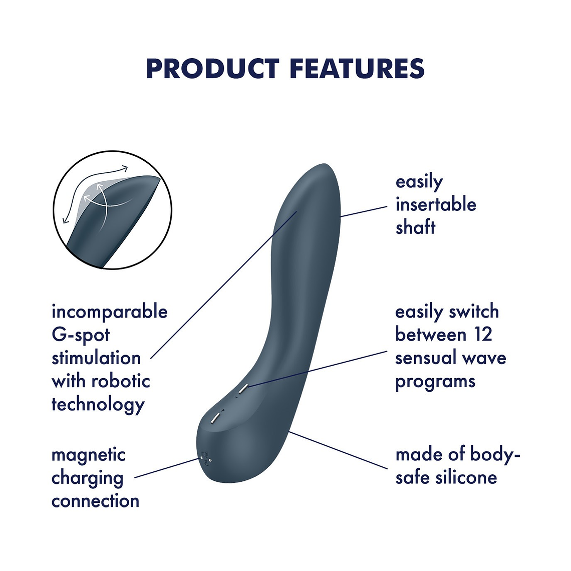 VIBRADOR G-SPOT WAVE 4 SATISFYER 5