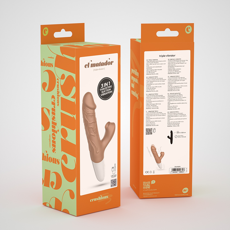 VIBRADOR REALISTA COM VAI-VEM EL MATADOR CRUSHIOUS 11