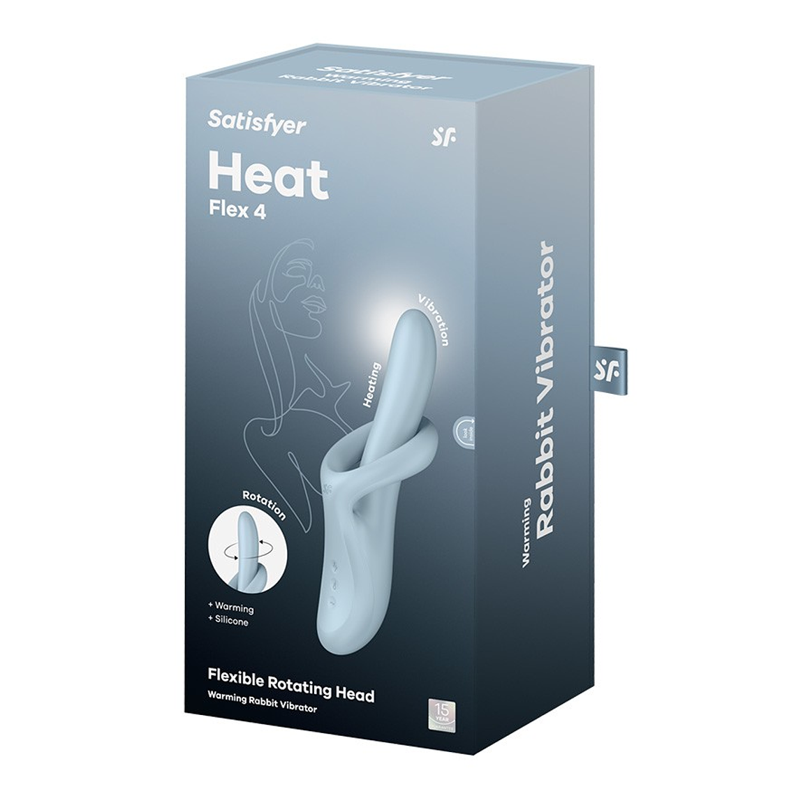 VIBRADOR HEAT FLEX 4 AZUL SATISFYER 3