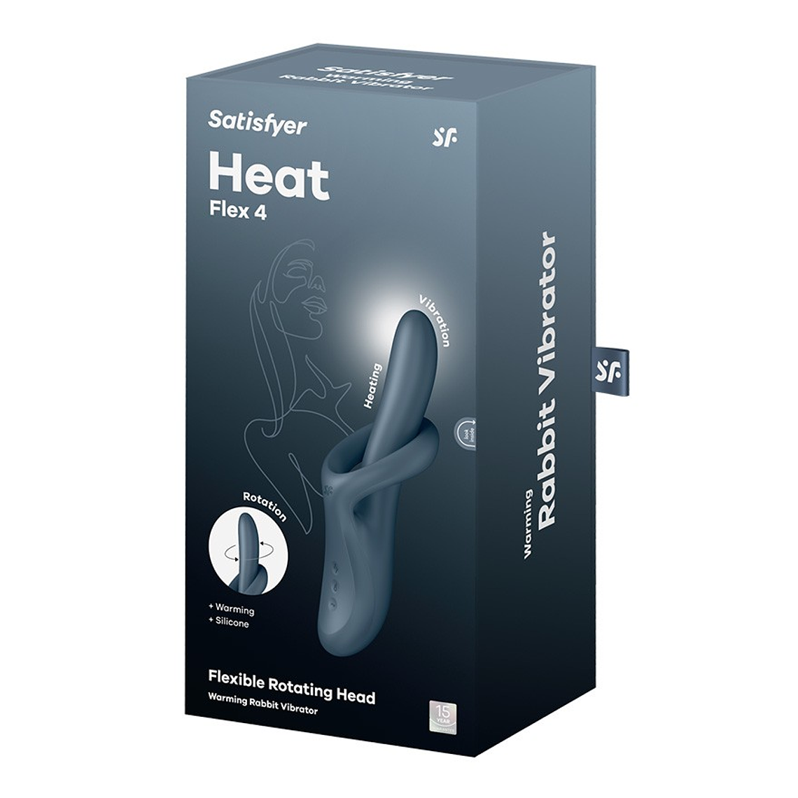 VIBRADOR HEAT FLEX 4 CINZA SATISFYER 3