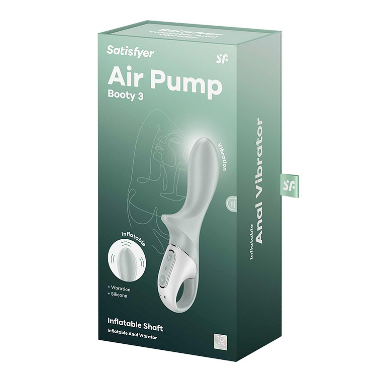 VIBRADOR AIR PUMP BOOTY 3 VERDE SATISFYER 4