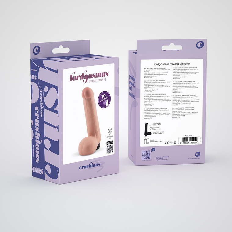 VIBRADOR REALÍSTICO LORDGASMUS CRUSHIOUS 10