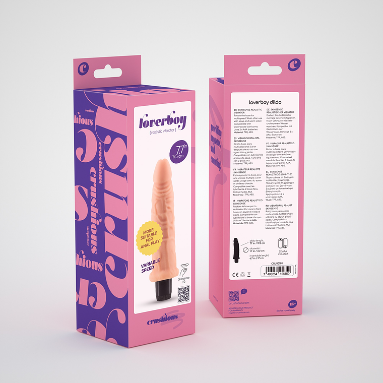 VIBRADOR REALÍSTICO LOVERBOY CRUSHIOUS 8