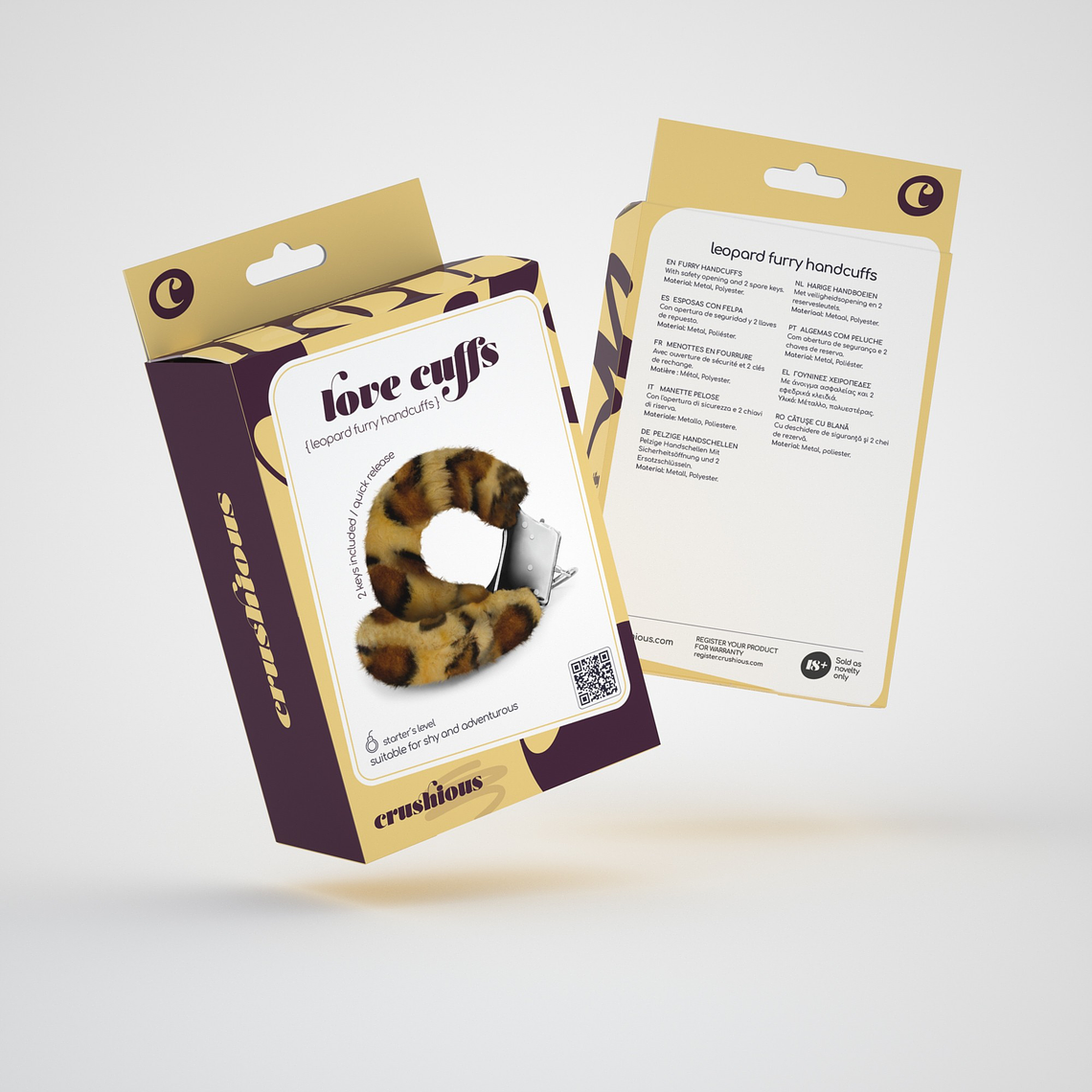 ALGEMAS DE PELUCHE LOVE CUFFS CRUSHIOUS LEOPARDO 5