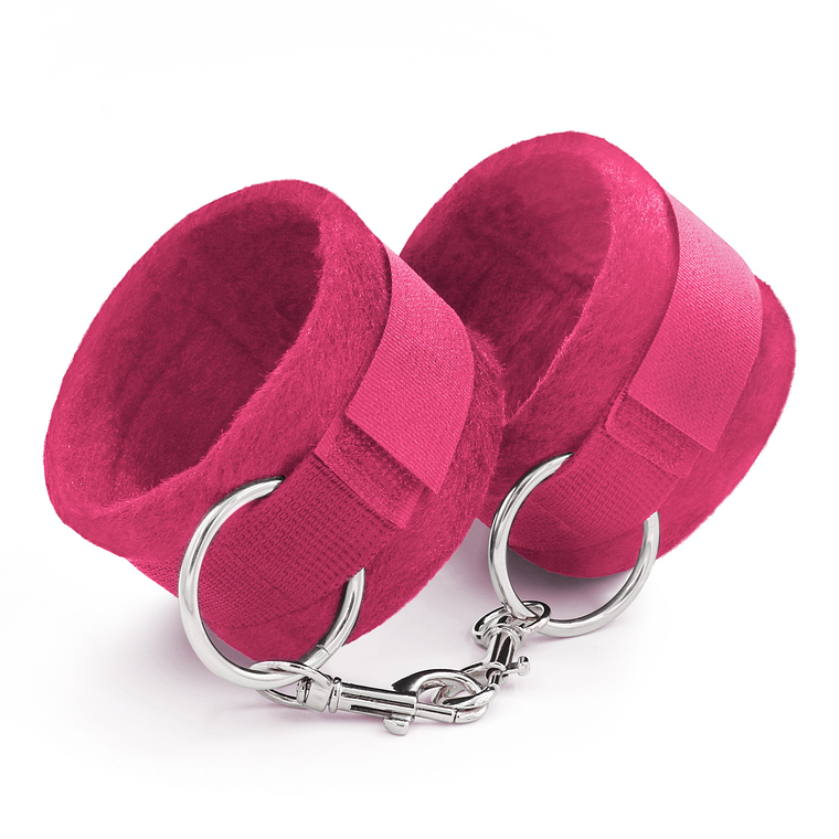 ALGEMAS DE VELCRO TOUGH LOVE COM CORRENTE DE 40CM EXTRA CRUSHIOUS ROSA 2