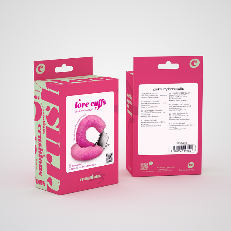 ALGEMAS DE PELUCHE LOVE CUFFS CRUSHIOUS ROSA 5