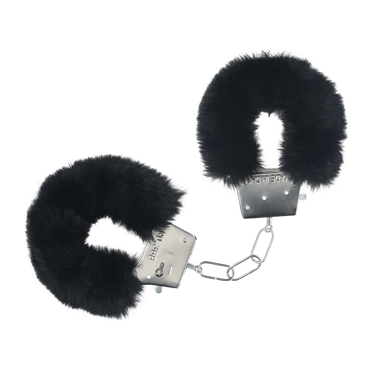 ALGEMAS COM PELUCHE CLASSIC FLUFFY PRETO OUCH! 1