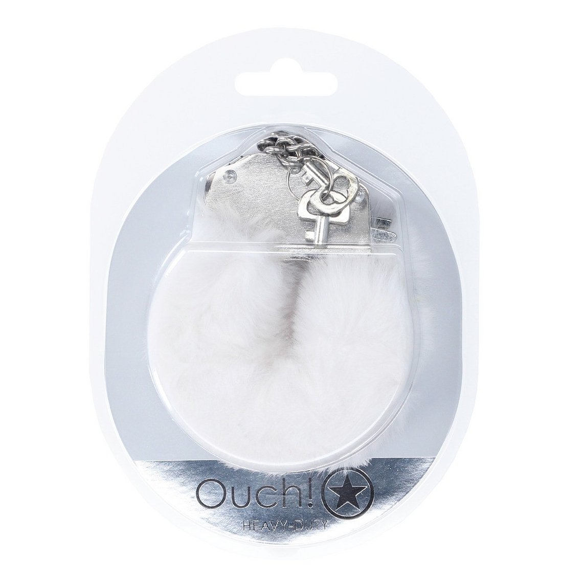 ALGEMAS COM PELÚCIA HEAVY-DUTY FLUFFY BRANCO OUCH! 2