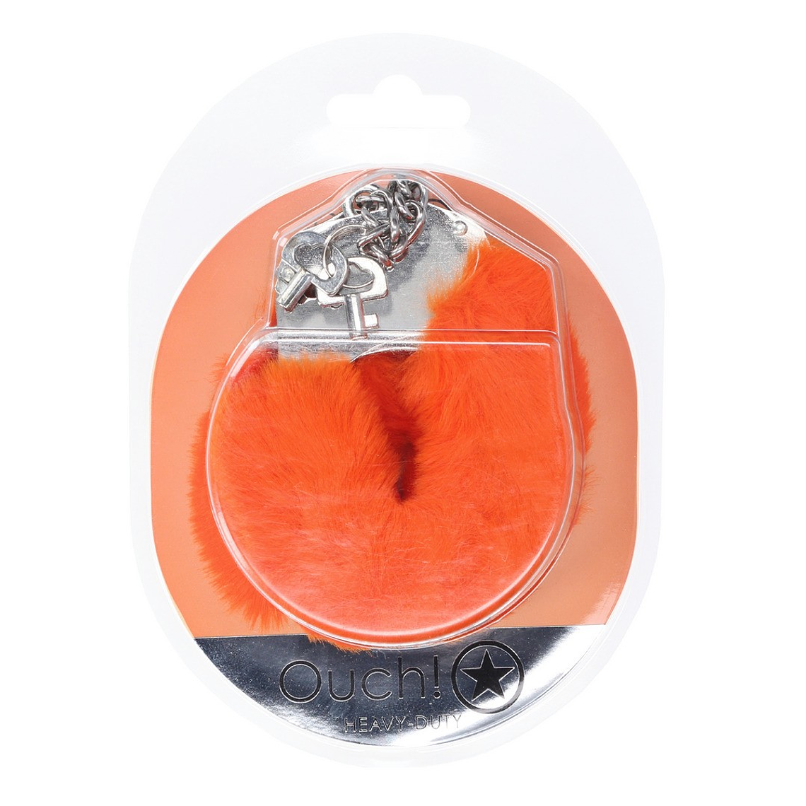 ALGEMAS COM PELÚCIA HEAVY-DUTY FLUFFY LARANJA OUCH! 2