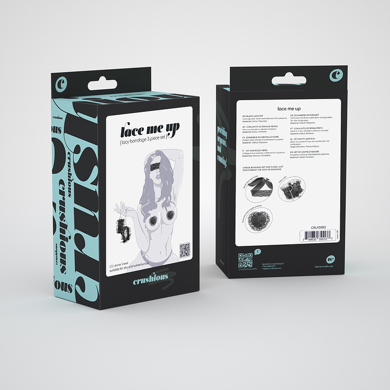 CONJUNTO DE RENDA PRETA LACE ME UP CRUSHIOUS 8