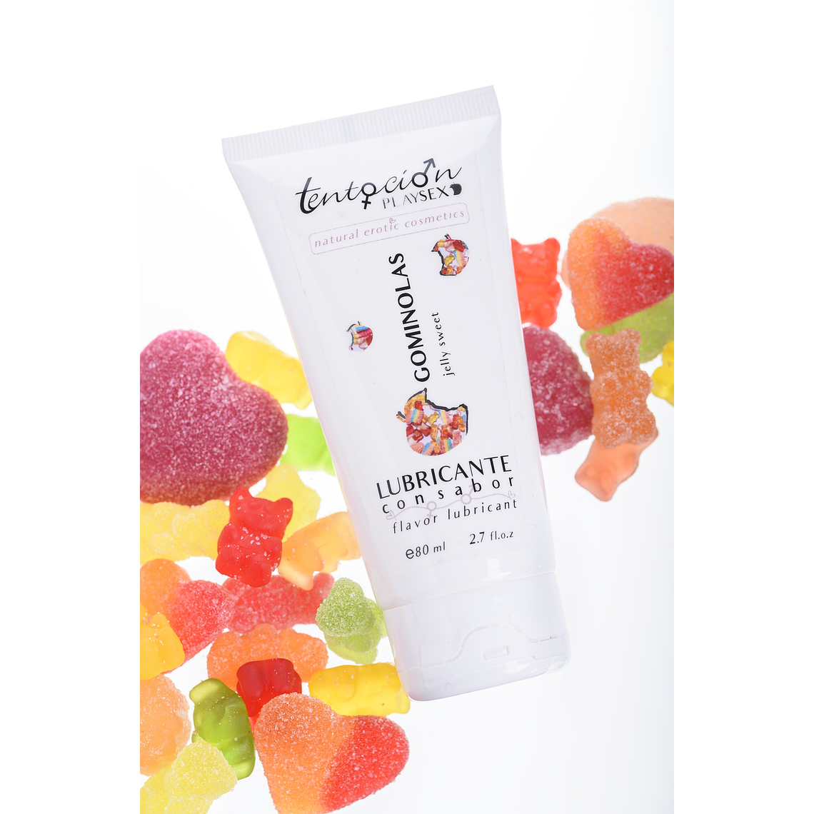 LUBRIFICANTE COM SABOR A GOMAS 80ML TENTACIÓN PLAY SEX 2
