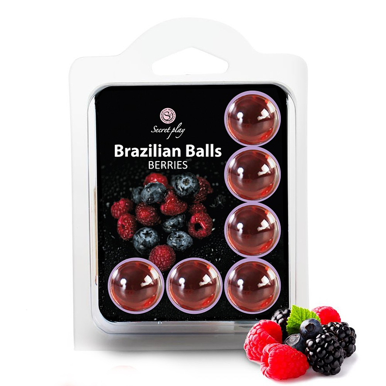 BOLAS LUBRIFICANTES BEIJÁVEIS BRAZILIAN BALLS SABOR A FRUTOS DO BOSQUE 6 X 4GR 3