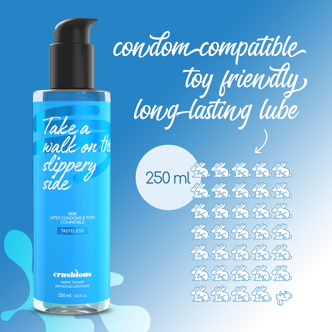 LUBRIFICANTE À BASE DE ÁGUA 250 ML CRUSHIOUS 4