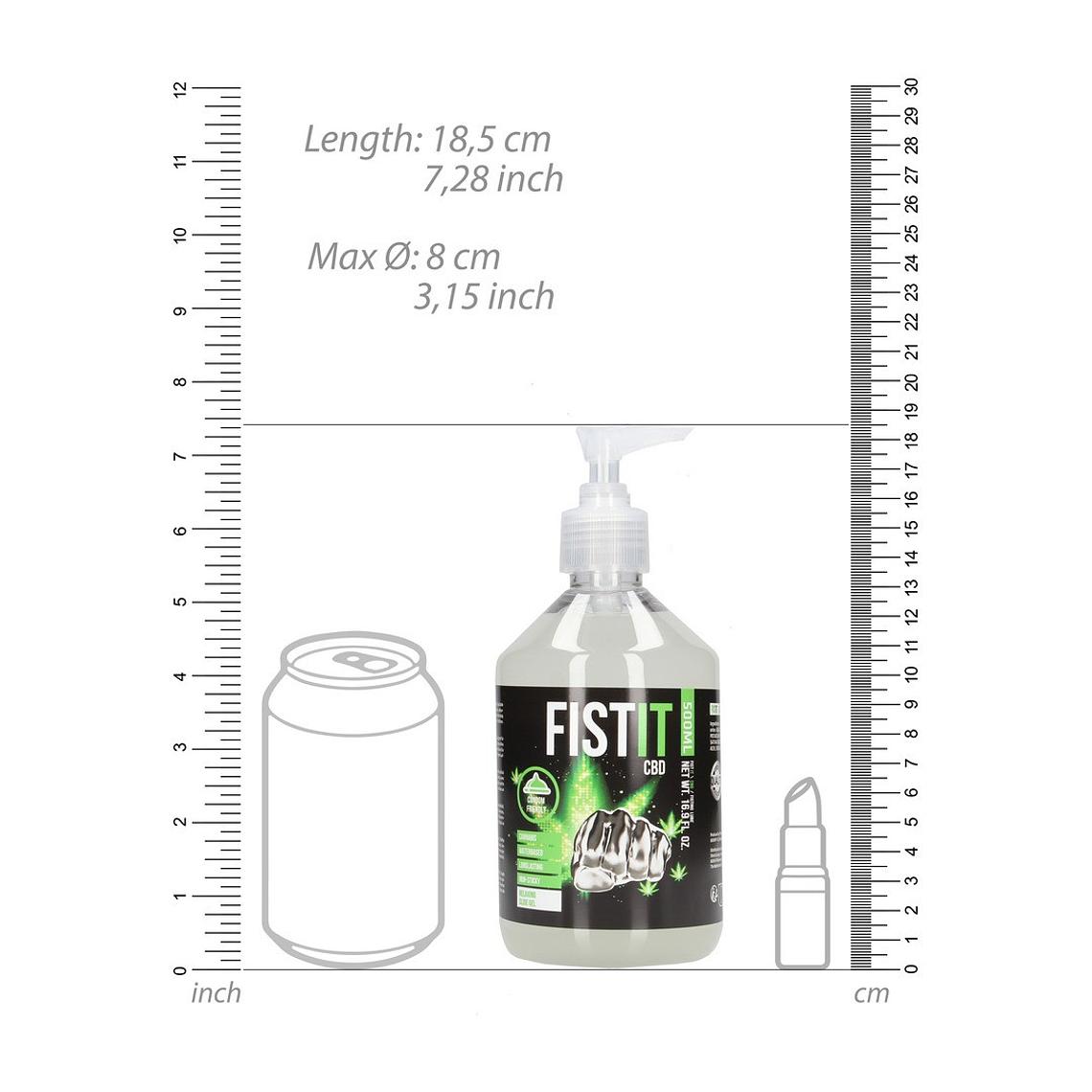 LUBRIFICANTE CBD 17 FL OZ / 500 ML FIST IT 5