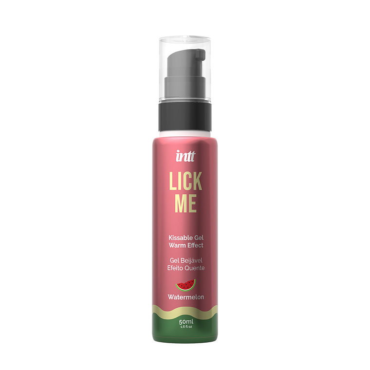 GEL BEIJÁVEL COM EFEITO CALOR E SABOR A MELANCIA LICK ME INTT 50ML 1