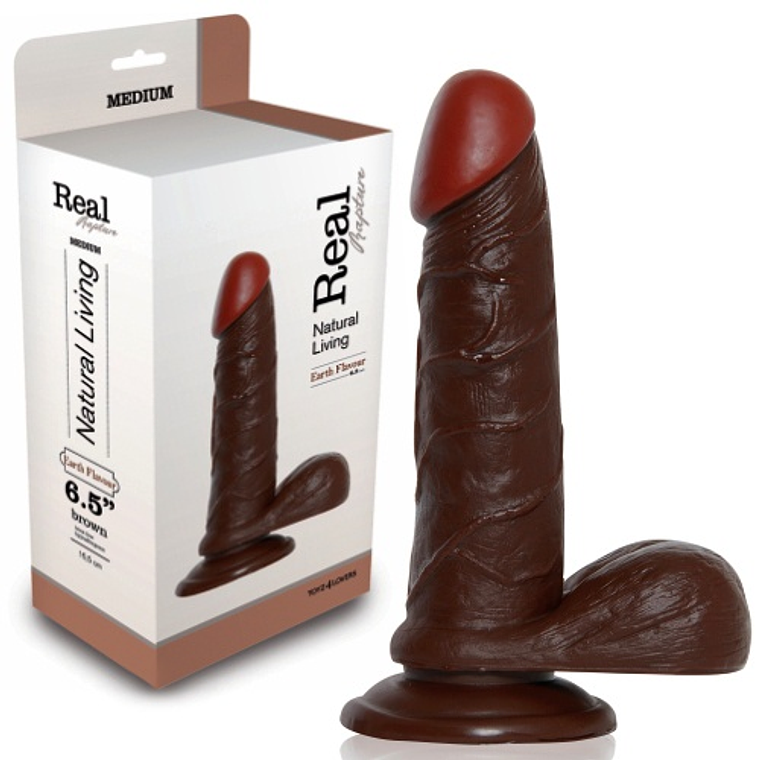 DILDO REALÍSTICO REAL RAPTURE EARTH FLAVOUR 6.5'' NEGRO 2