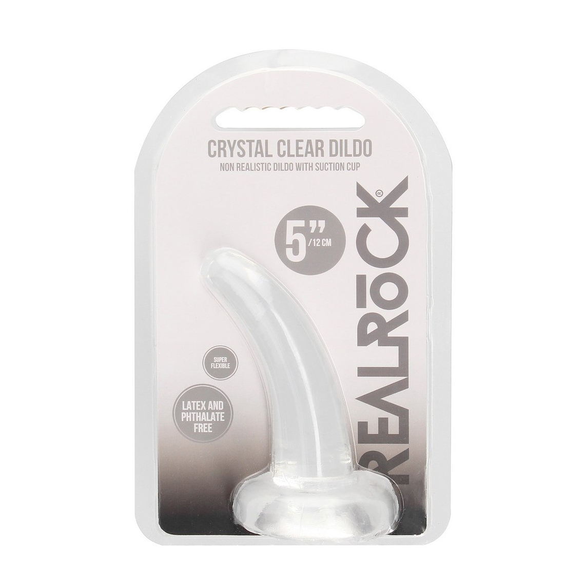DILDO NON-REALISTIC CRYSTAL CLEAR 5 /11,5 CM REALROCK 2