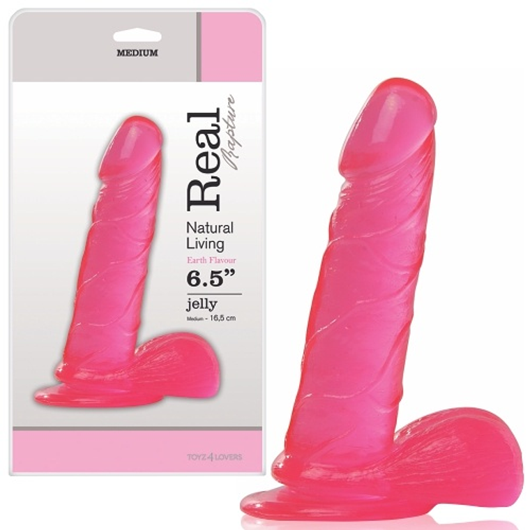 DILDO REAL RAPTURE EARTH FLAVOUR 6.5'' ROSA 2