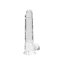 DILDO REALISTA COM TESTÍCULOS CRYSTAL CLEAR 8 /21CM REALROCK - Thumbnail 1