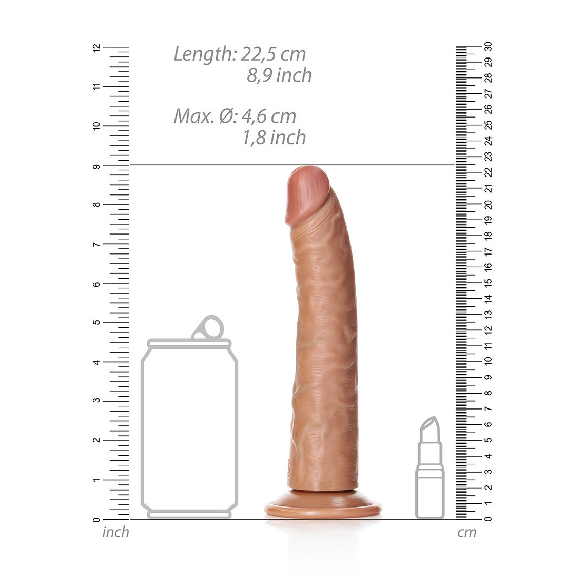 DILDO SLIM REALISTIC 8 /20,5 CM REALROCK 6