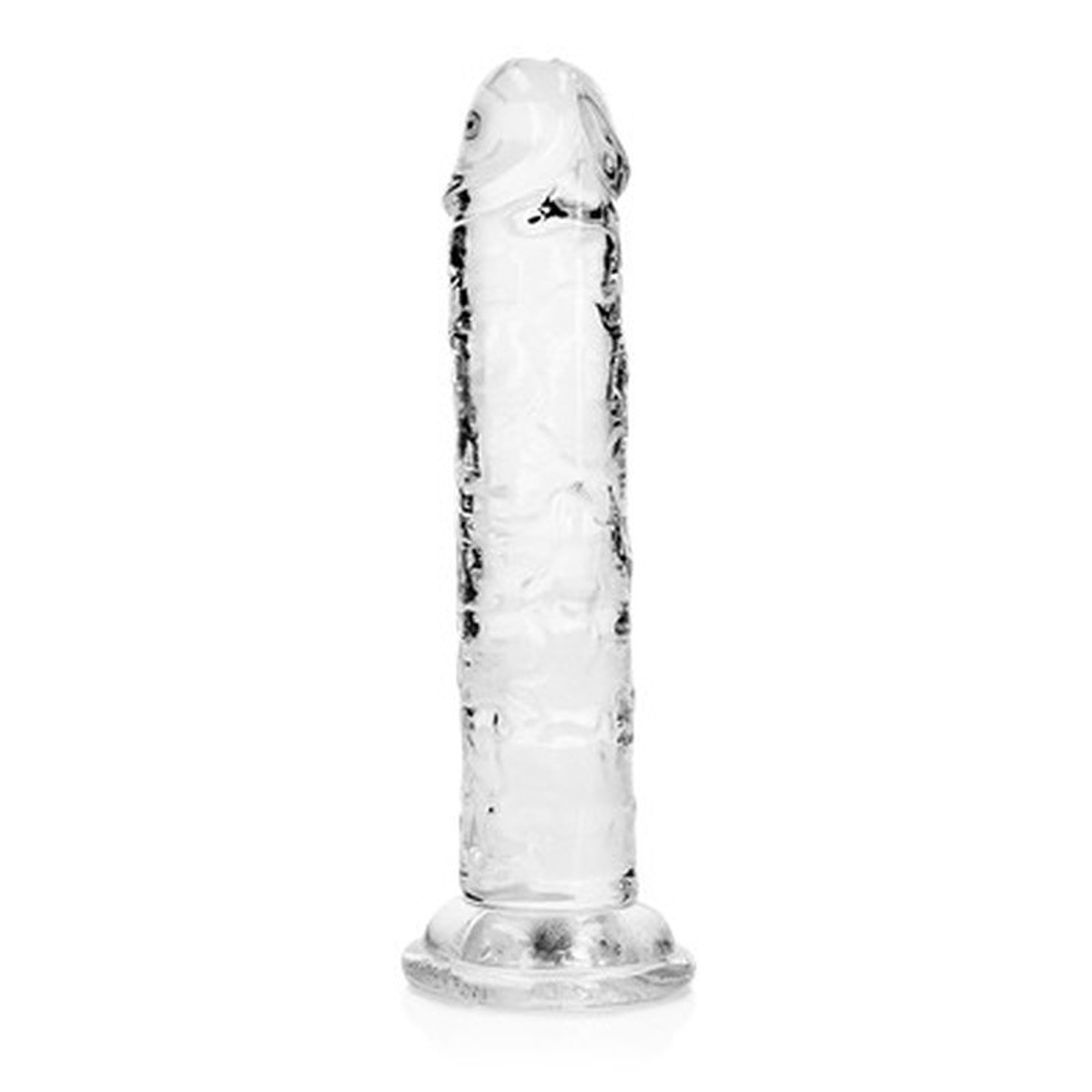 DILDO STRAIGHT REALISTIC CRYSTAL CLEAR 6 /14,5 CM TRANSPARENTE REALROCK 1