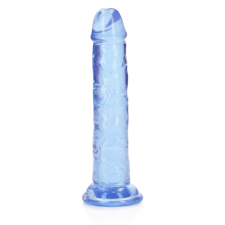 DILDO STRAIGHT REALISTIC CRYSTAL CLEAR 6 /14,5 CM AZUL REALROCK 3