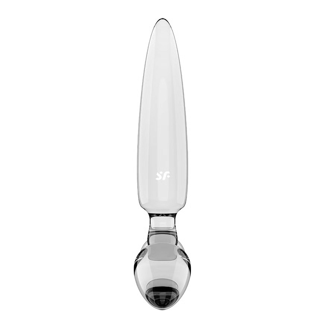DILDO DE VIDRO COM PLUG TRIPLE CRYSTAL 1 TRANSPARENTE SATISFYER 6
