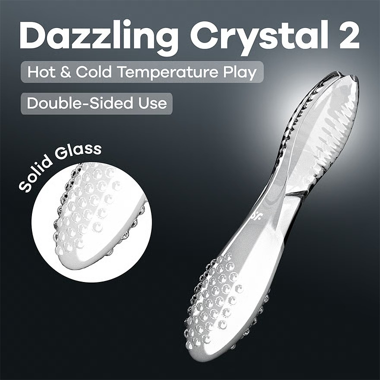 DILDO DE VIDRO DAZZLING CRYSTAL 2 TRANSPARENTE SATISFYER 1