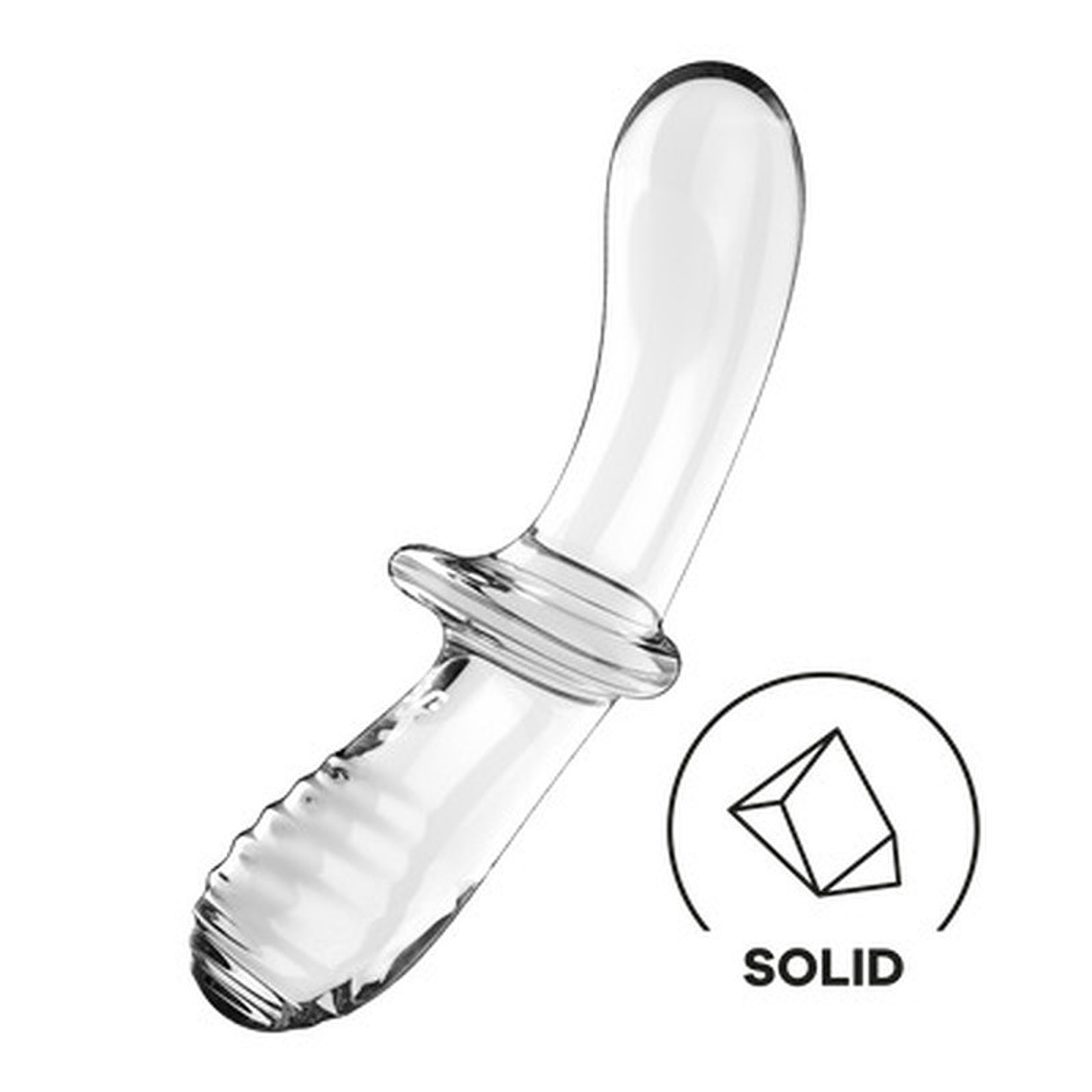 DILDO DE VIDRO DOUBLE CRYSTAL TRANSPARENTE SATISFYER 1