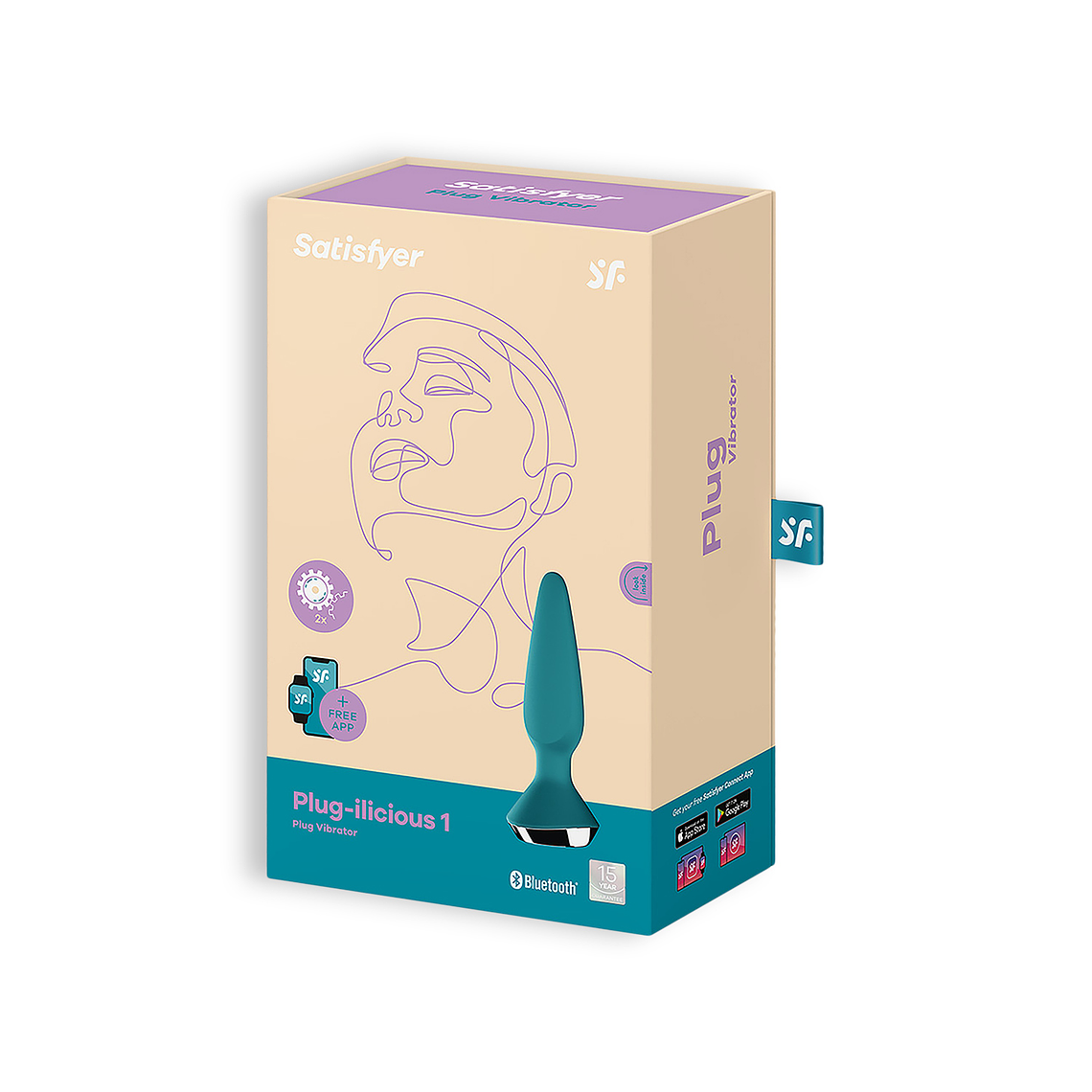 PLUG ANAL PLUG-ILICIOUS 1 SATISFYER TURQUESA 2