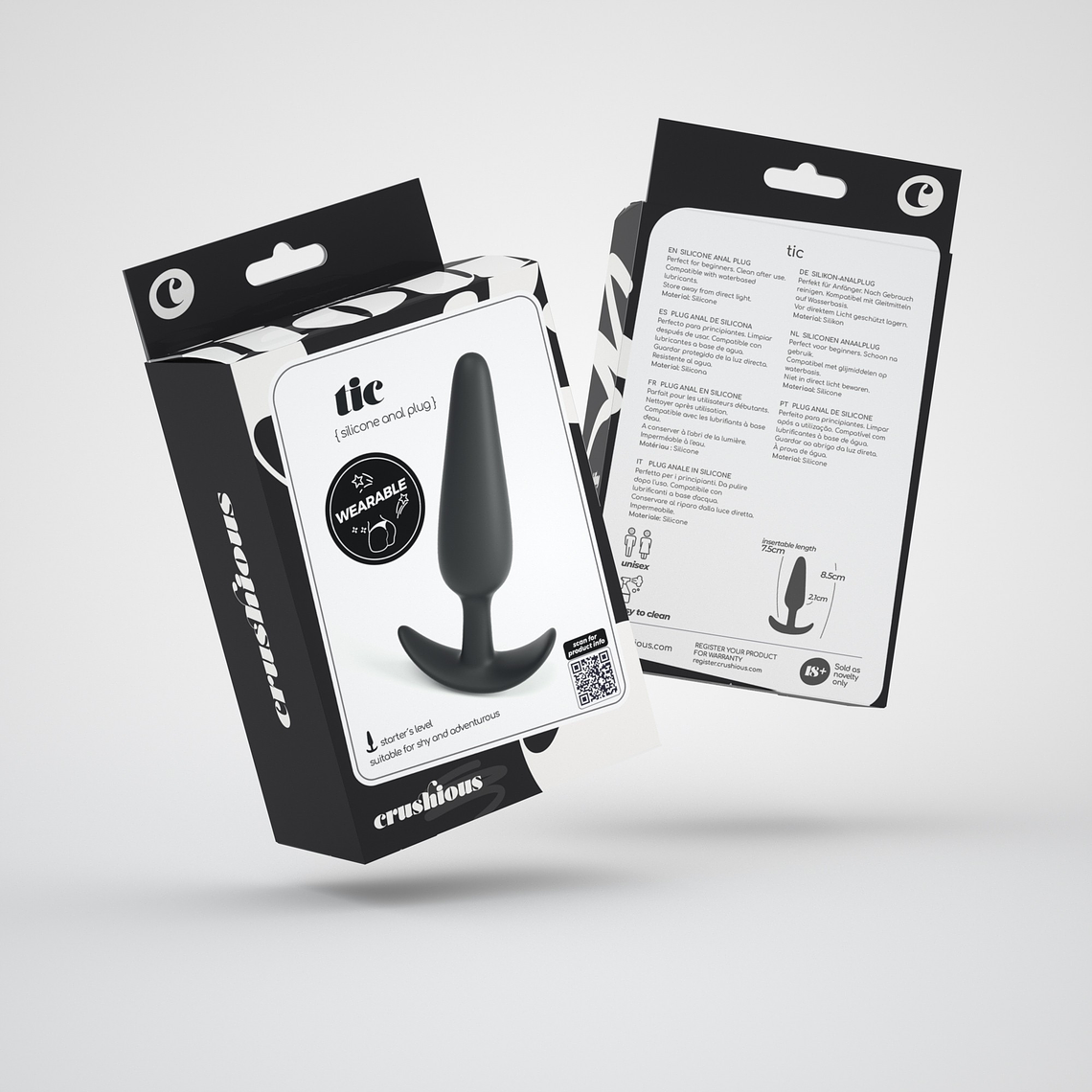 TIC PLUG ANAL DE SILICONE PEQUENO CRUSHIOUS 6