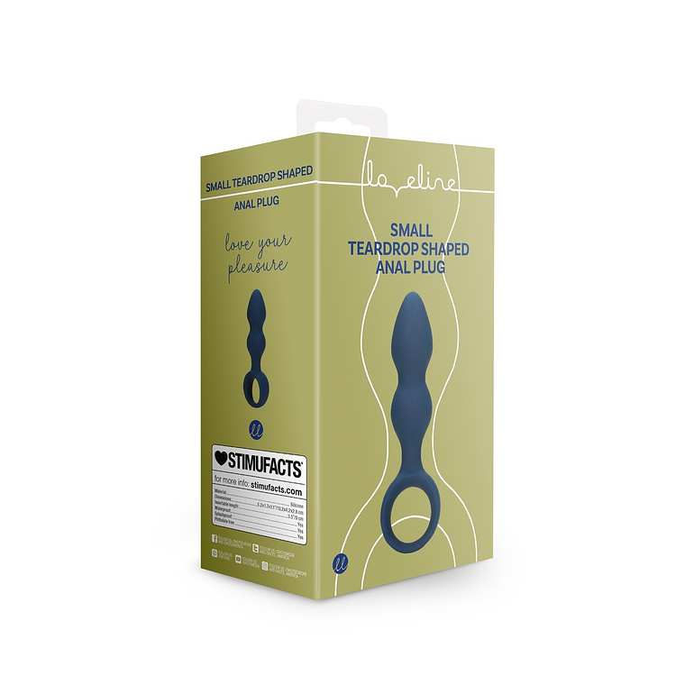 PLUG ANAL FORMA DE LÁGRIMA SMALL BALTIC BLUE LOVELINE 2