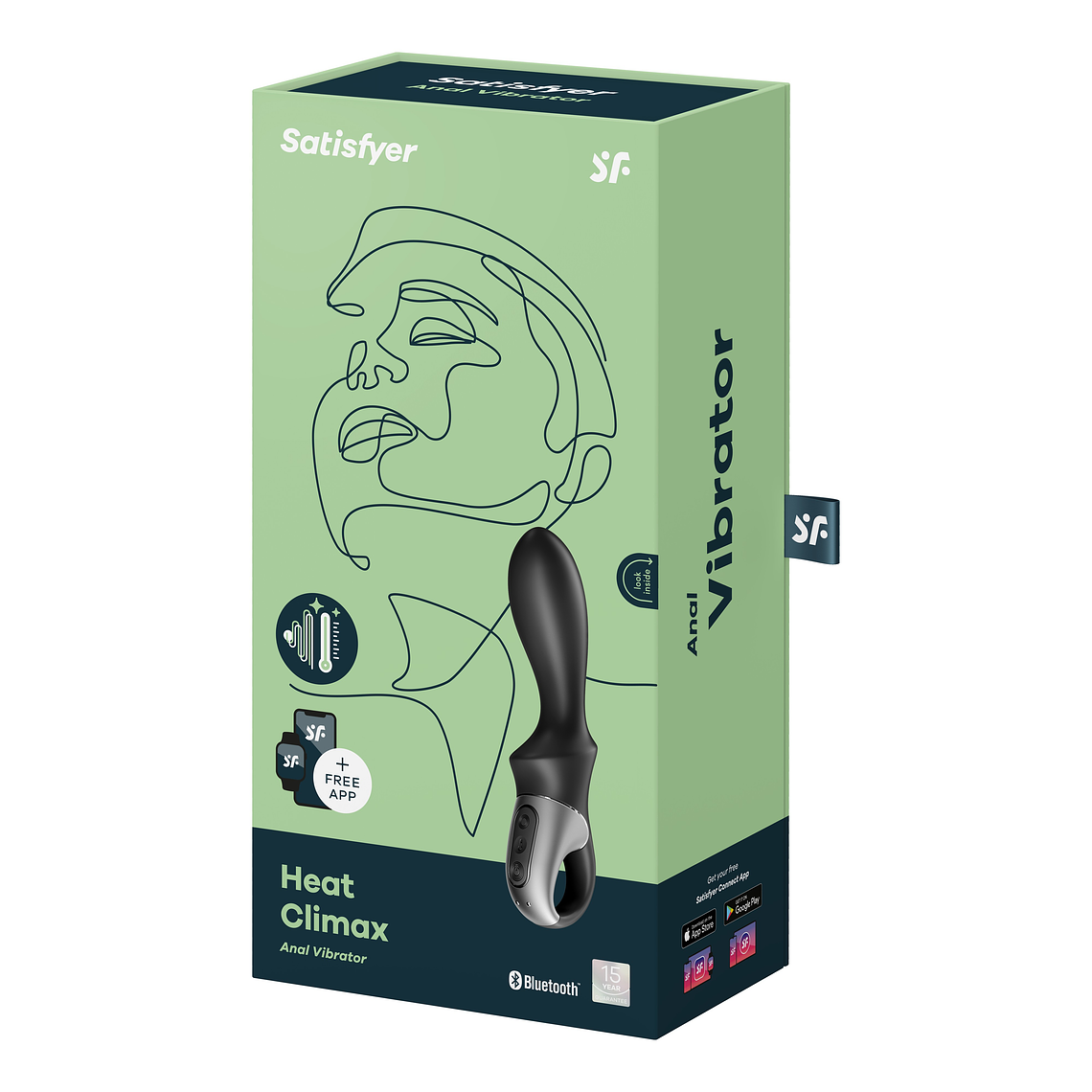 VIBRADOR HEAT CLIMAX COM APP SATISFYER PRETO 9
