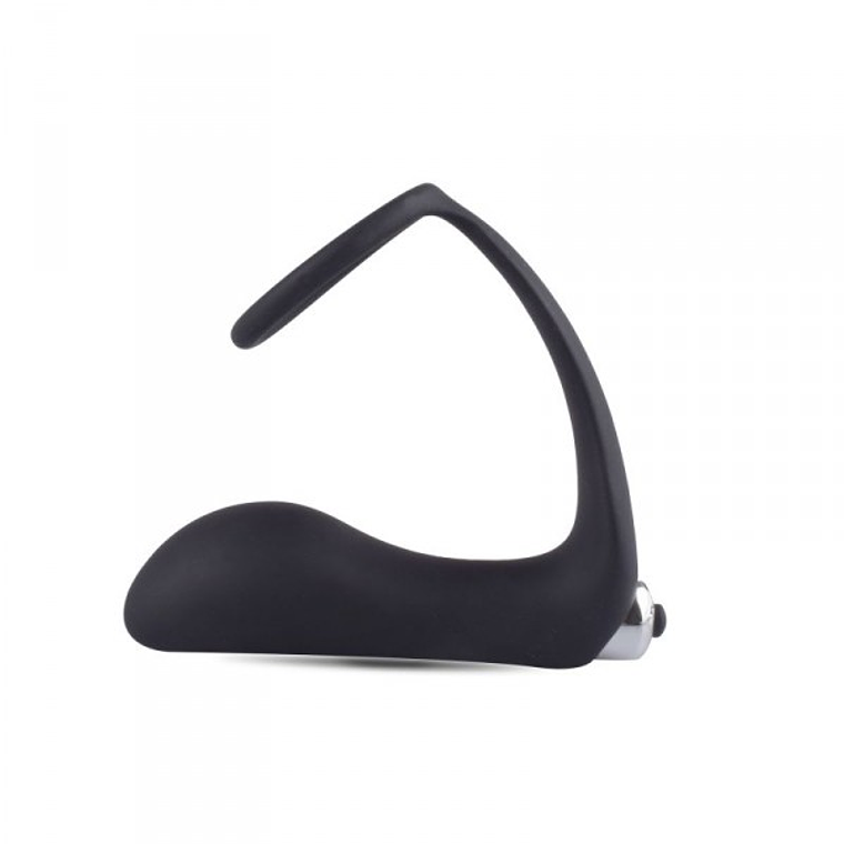 PLUG ANAL VIBRATÓRIO COM ANEL P-RING DARK SIDE PRETO 2