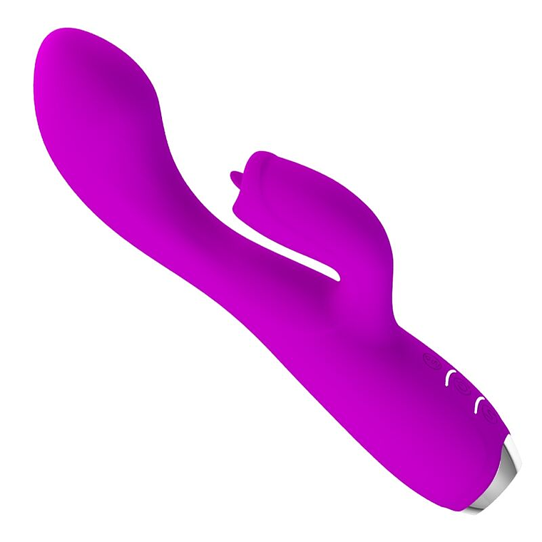 PRETTY LOVE - VIBRADOR DE COELHO RECARREGVEL GLORIA - ROXO IMPERMEVEL 1