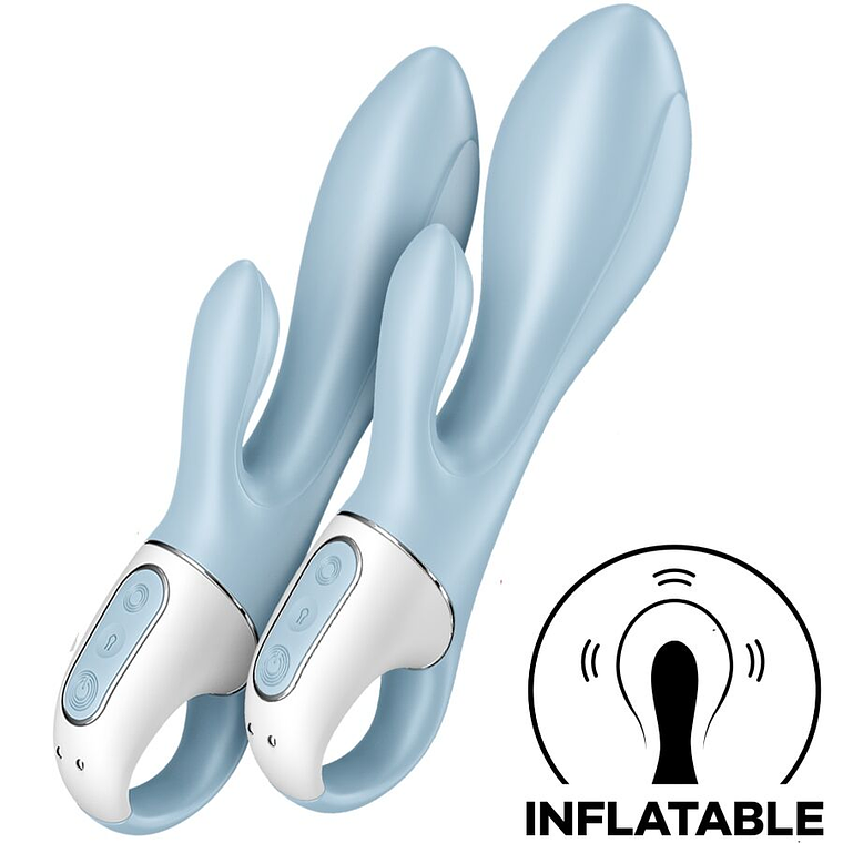 SATISFYER - BOMBA DE AR BUNNY 1 COELHO INFLÁVEL VIBRADOR AZUL 1