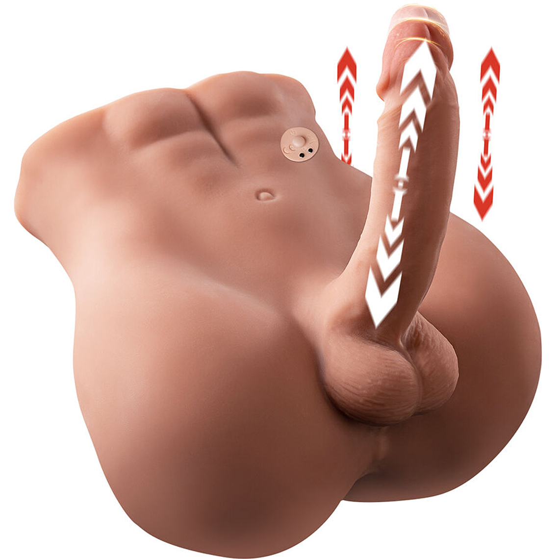 XISE - BERTLETT DILDO ASS DILDO REALISTA E ÂNUS MASTURBADOR POSIÇÃO FRONTAL COM IMPULSIONAMENTO 18 CM 1