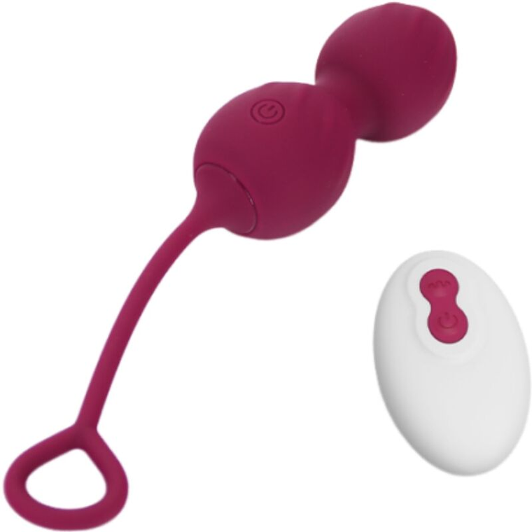 ARMONY - BLOSSOMS VAGINAL DUMBBELL VIBRAÇÃO CONTROLE REMOTO 10 VIBRAÇÕES VERMELHO ESCURO 1