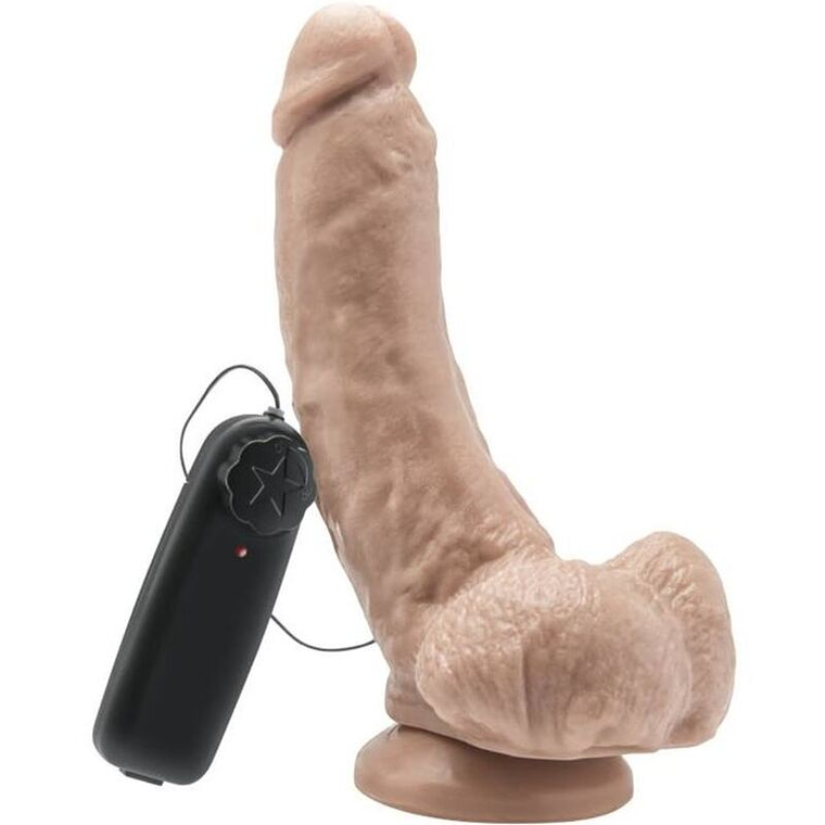 GET REAL - DILDO 20,5 CM COM BOLAS VIBRADOR PELE 1