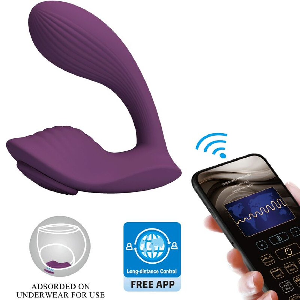 PRETTY LOVE - FRANZ MASSAGER E VIBRADOR APLICATIVO GRATUITO ROXO 1