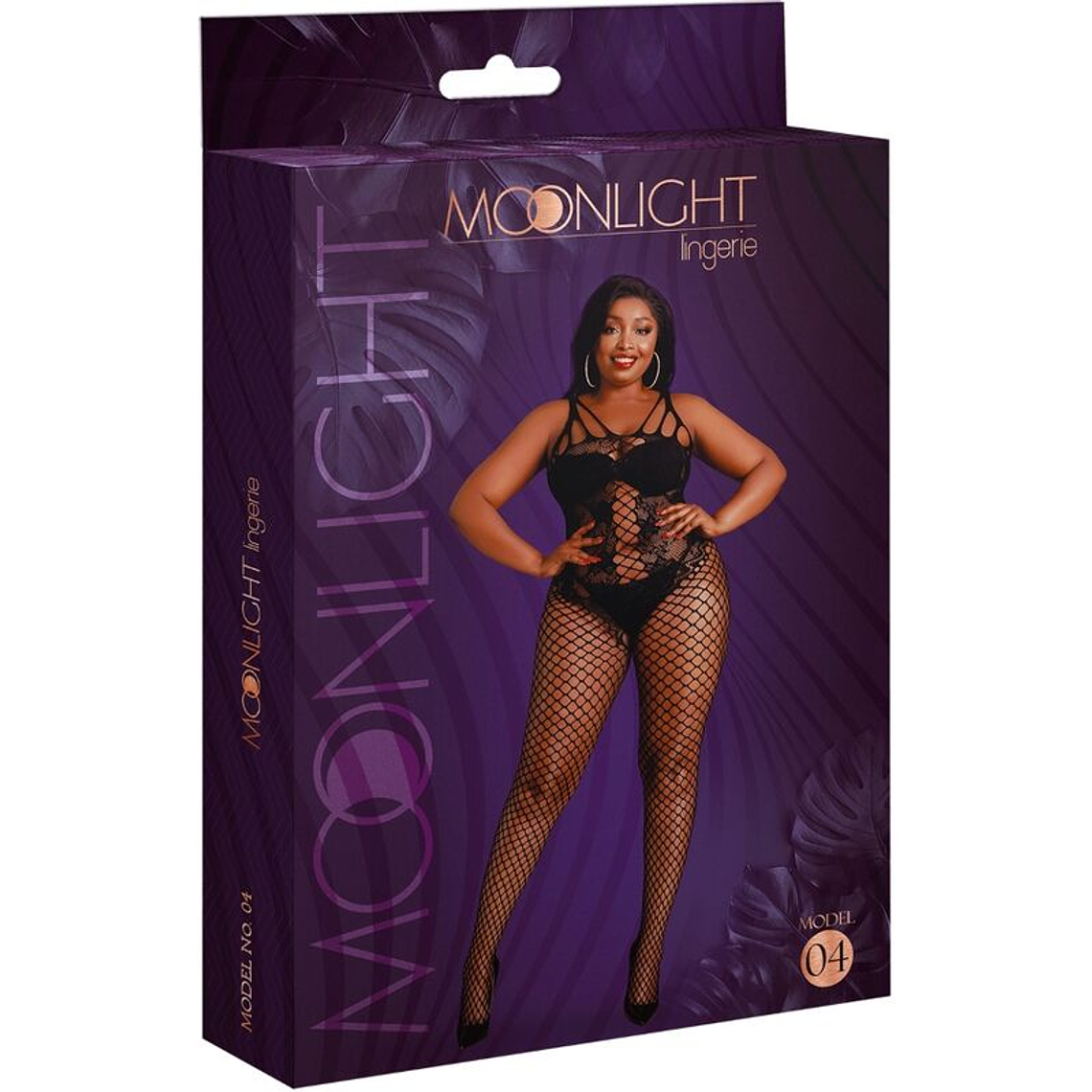 MOONLIGHT - MODELO 4 BODYSTOCK PRETO PLUS SIZE 1