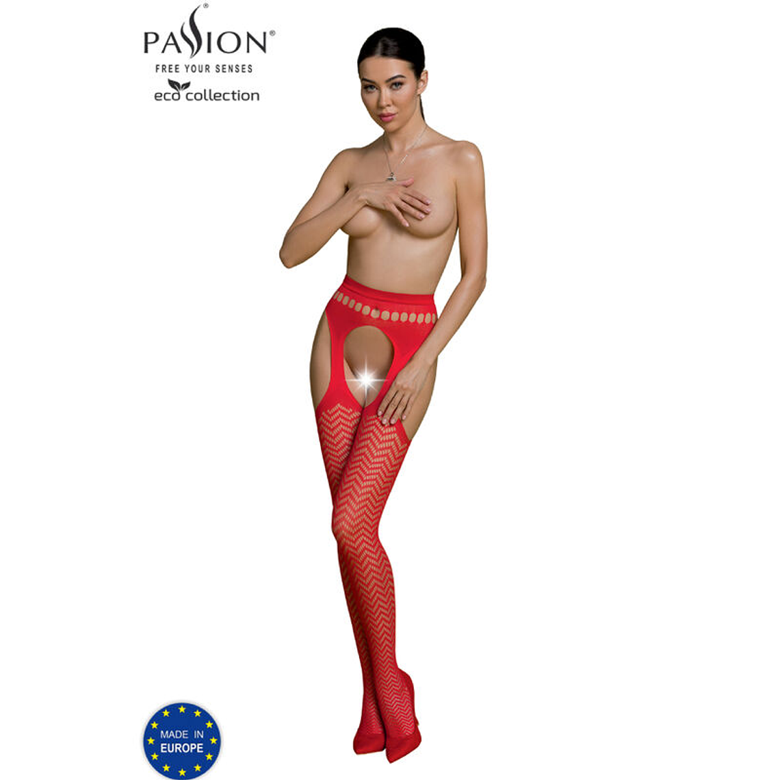 PASSION - COLEO ECO BODYSTOCKING ECO S002 VERMELHO 1