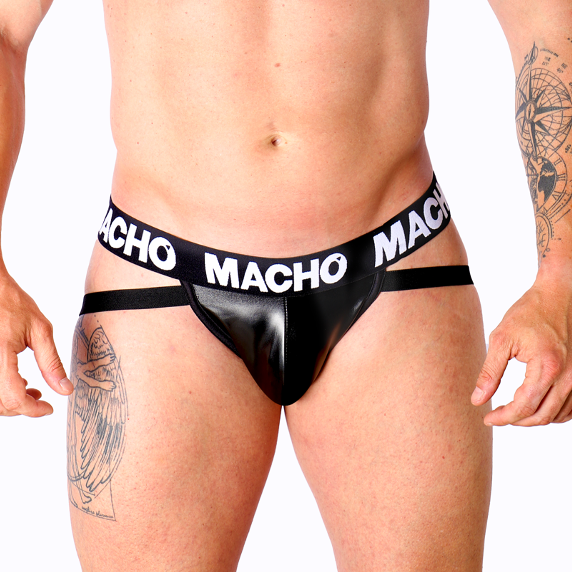 MACHO - MX25NC JOCK COURO PRETO M 1