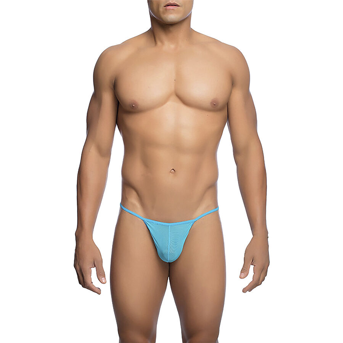 MOB - TANGA T-SHAPED TRANSPARENTE AQUA TAMANHO P/M 1