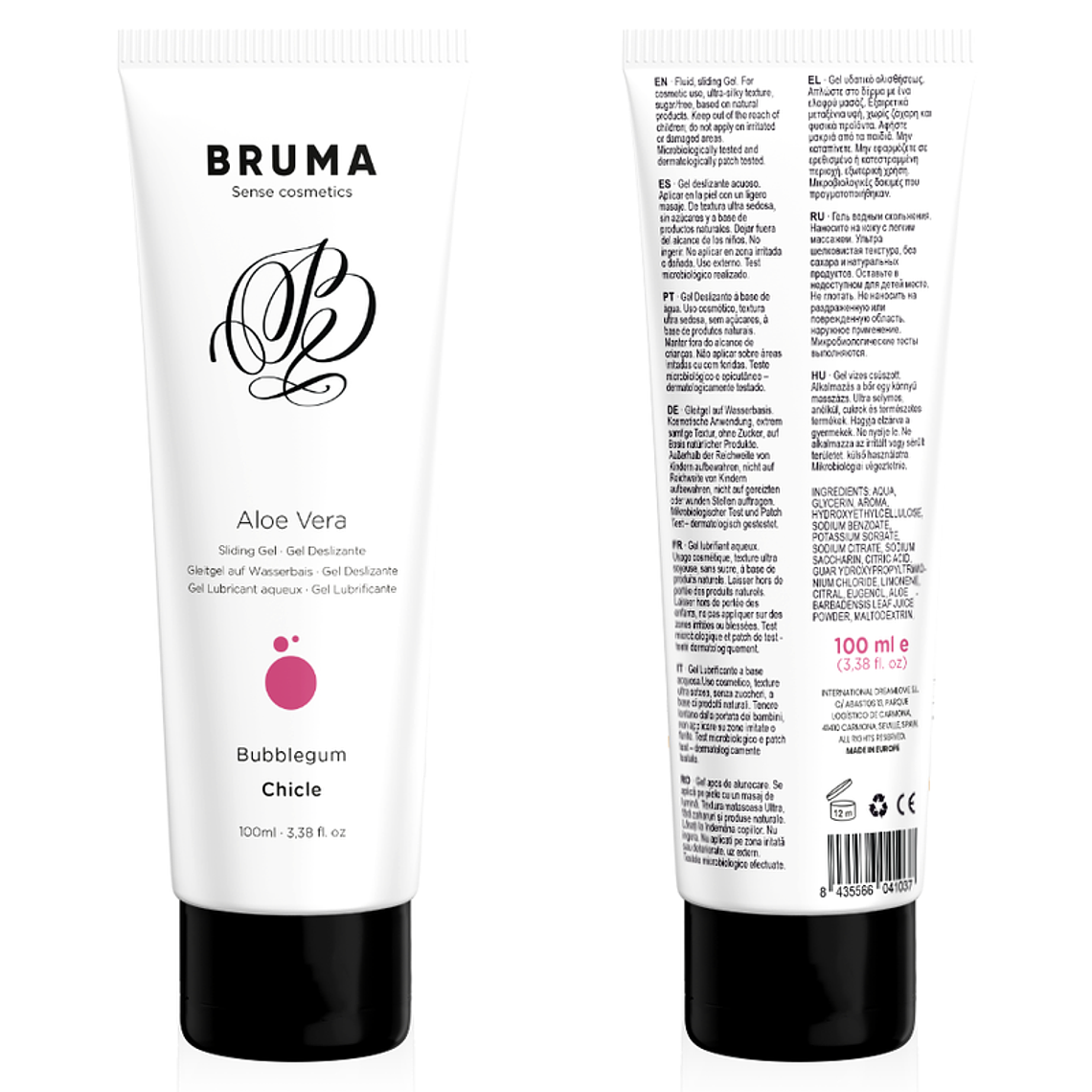 BRUMA - GEL DESLIZANTE DE ALOE VERA SABOR BUBBLEGUM 100 ML 1