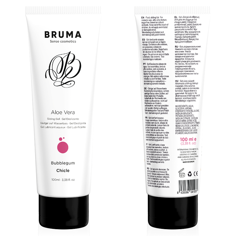 BRUMA - GEL DESLIZANTE DE ALOE VERA SABOR BUBBLEGUM 100 ML 1