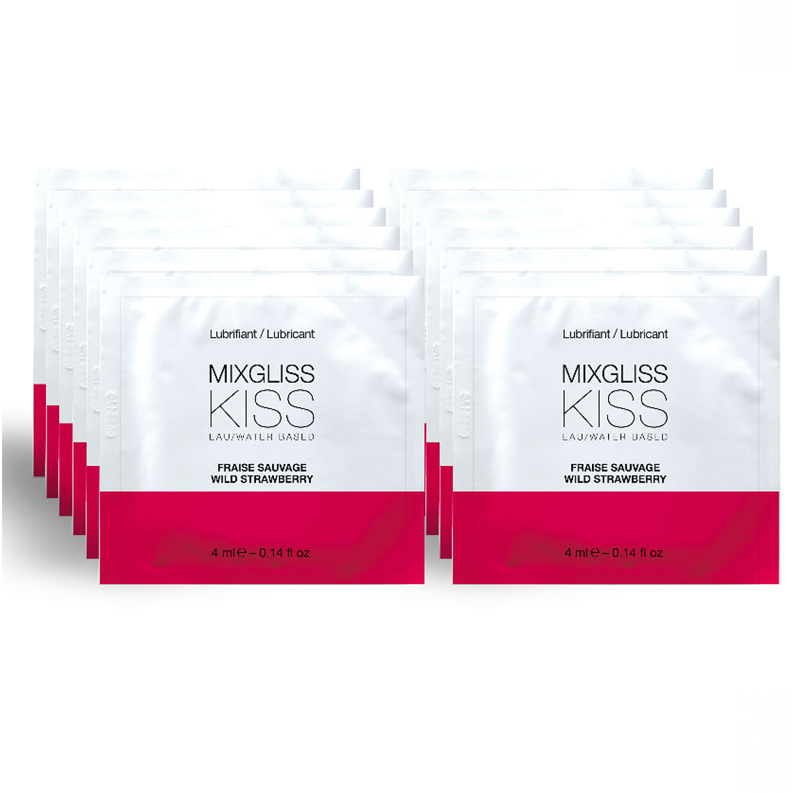 MIXGLISS - LUBRIFICANTE BASE DE GUA SABOR MORANGO 12 DOSE ÚNICA 4 ML 1