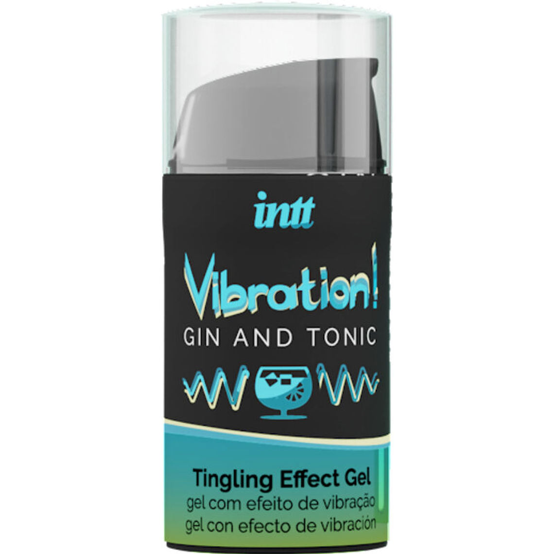 INTT - PODEROSO ESTIMULANTE ÍNTIMO LÍQUIDO VIBRADOR GEL GIN & TÔNICO 15ML 1