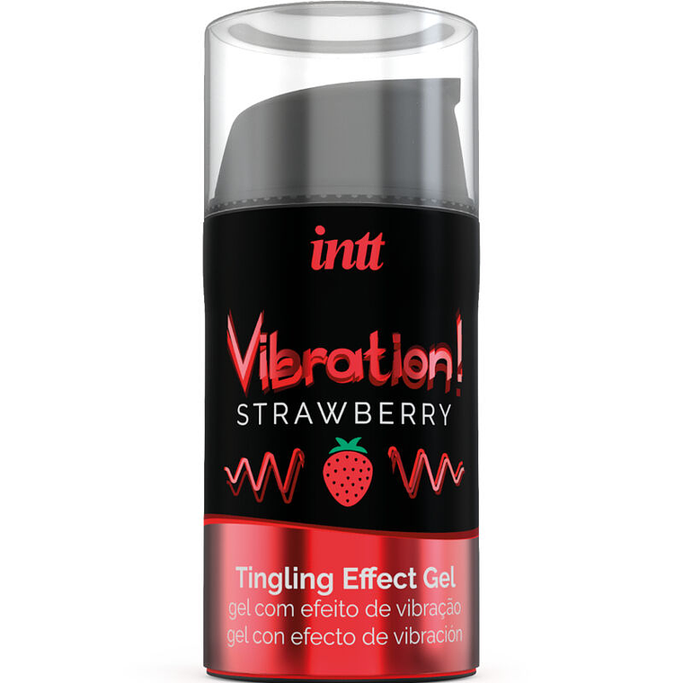 INTT - PODEROSO ESTIMULANTE ÍNTIMO GEL VIBRATÓRIO LÍQUIDO MORANGO 15 ML 1
