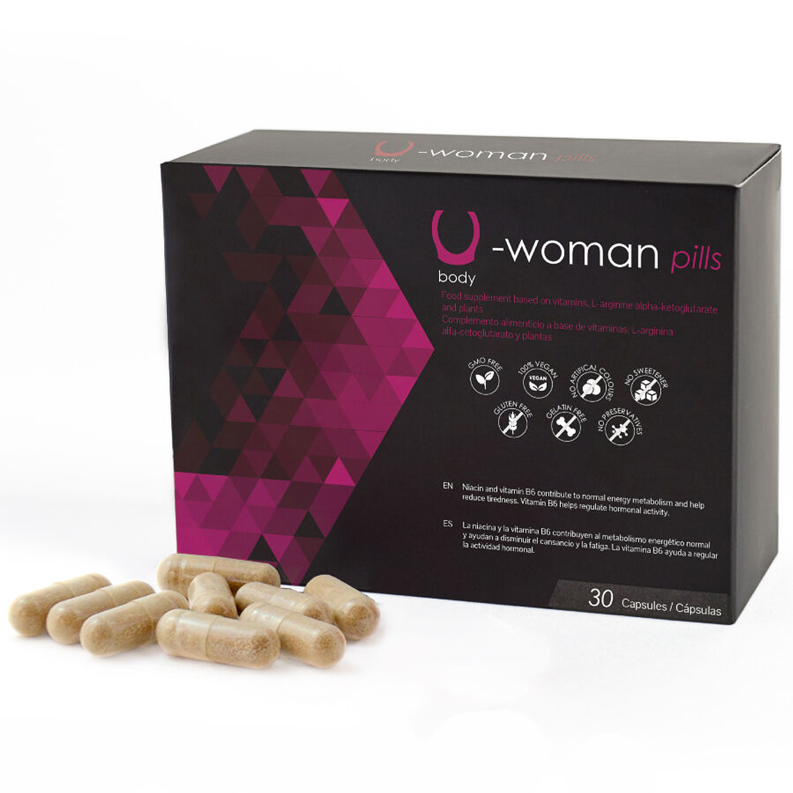 500 COSMETICS - U-WOMAN AUMENTA A LIBIDO FEMININA - 30 CÁPSULAS 1